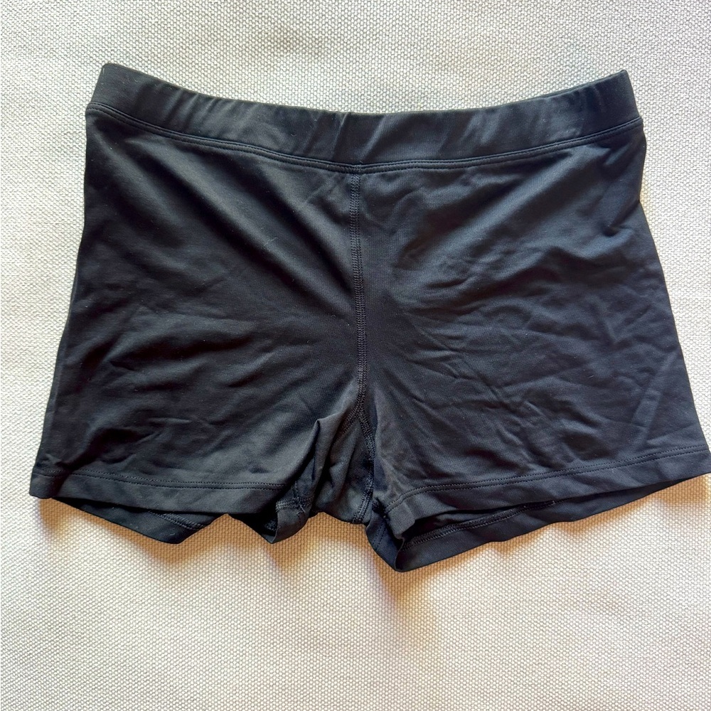 Black ASICS Volleyball Performance Spandex Shorts Size Small